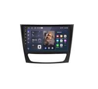Navegador GPS Coche para Mercedes Benz E Class W211 E300 E350 E240 Wireless Carplay Android Auto, Bluetooth con GPS WiFi FM/RDS SWC USB Cámara de Marcha Atrás Mic Car, 8 Nuclear 6G＋128G