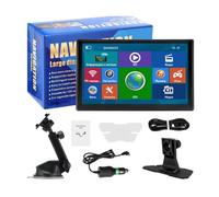 Navegador GPS, pantalla táctil de 26 cm para coche, camión, autocaravana, con información de tráfico, mapa de Europa 2025, actualizaciones gratuitas de Vida, guía de dirección de voz real, alerta