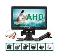 Navegador GPS para coche, AHD 1080P 7 Pulgada IPS Cámara de monitor de video de la pantalla del coche Cctv Sistema de aparcamiento de vigilancia con fuente de alimentación de encendedor de cigarrillos
