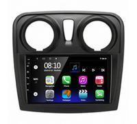 Navegador GPS para Coche para Renault Logan 2 Sandero 2 2012-2019 con Carplay Android Auto Inalámbrico, Pantalla Táctil Bluetooth GPS WiFi Dsp FM/RDS Cámara Go, 4 Nuclear 4G＋64G