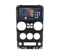 Navegador GPS Radio de Coche 2 DIN para Jeep Wrangler Unlimited 3 JK 2008-2010 HD Pantalla Táctil+Llamadas Manos Libres Navegador GPS/Mandos Volantes, 8 Nuclear 8G+256G