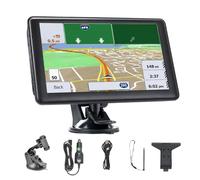 Navegador por satélite de 7 Pulgadas para Coche, navegación GPS H;D con mapas del Reino y Europa, Asistencia de orientación de Carril, actualizaciones gratuitas, búsqueda de código Postal, guía