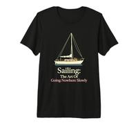 Navegando el Arte de IR a Ninguna Parte Lentamente Mariner de Fin de Semana Camiseta Premium
