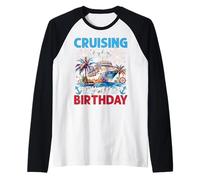 Navegando hacia el Crucero de mi séptimo cumpleaños Cumpleaños de 7 años Camiseta Manga Raglan