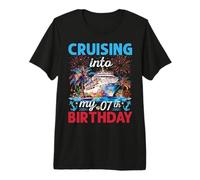 Navegando hacia el Crucero de mi séptimo cumpleaños Cumpleaños de 7 años Camiseta Premium