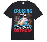 Navegando hacia el Crucero de mi séptimo cumpleaños Cumpleaños de 7 años Comfort Colors Adult Heavyweight T-Shirt