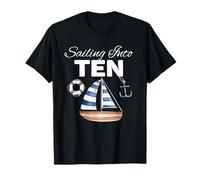 Navegando hacia Ten Birthday, Lindo náutico, Noveno décimo cumpleaños Camiseta