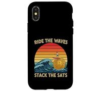 Navegar Crypto Blockchain Wave Finanzas Dinero Digital Bitcoin Carcasa para iPhone X/XS