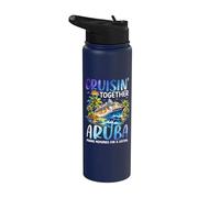 Naveguemos juntos en el crucero Aruba Dolphin Vacation Stainless Steel Insulated Water Bottle