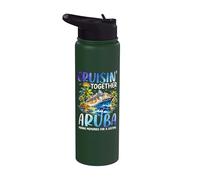 Naveguemos juntos en el crucero Aruba Dolphin Vacation Stainless Steel Insulated Water Bottle