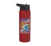 Naveguemos juntos en el crucero Aruba Dolphin Vacation Stainless Steel Insulated Water Bottle