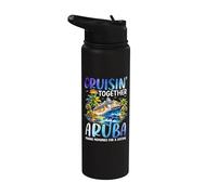 Naveguemos juntos en el crucero Aruba Dolphin Vacation Stainless Steel Insulated Water Bottle
