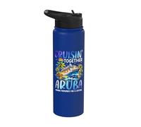Naveguemos juntos en el crucero Aruba Dolphin Vacation Stainless Steel Insulated Water Bottle