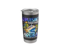 Naveguemos juntos en el crucero Aruba Dolphin Vacation Vaso térmico de acero inoxidable de doble pared