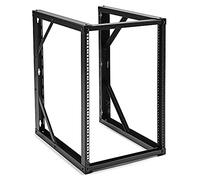 NavePoint 15U Open Frame Wall Mount Server Rack for 19" Networking IT Equipment & A/V Gear, 24.81" Depth, 330 lbs Weight Capacity, 12-24 Threaded