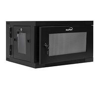 NavePoint 6U soporte de pared con bisagras Swing Out perforado it Red Servidor rack gabinete Lock