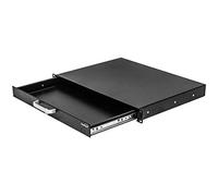 Navepoint Cajón de Montaje en Rack para gabinete de Servidor de 19 Pulgadas o DJ con Cerradura y Llave 1U Negro