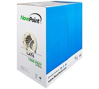 NavePoint CAT6 1000 ft Cable UTP sólido 23 AWG Blanco 550 MHz Red LAN de Cable Bulk Ethernet