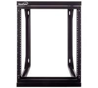 NavePoint Estante de Servidor de Marco Abierto de 12U para Equipos de Red de TI de 19 Pulgadas y Dispositivos A/V, Estante de pie o Montaje en Pared con Giro de Puerta de 180 Grados, Color Negro