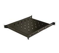 Navepoint Estante fijo para servidores de 4 postes de 19 pulgadas con profundidad ajustable de 18 a 29 pulgadas, color negro