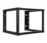 NavePoint marco abierto montaje en pared de 6U RACK de Servidores de 19 "rosca 15 pulgadas Profundidad negro