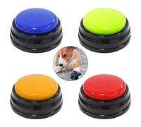 NAVESO Botones Perros Comunicación, 4 Pcs Pulsadores de Entrenamiento Botón, Botón de Grabación de Voz, Botones de Perro para Comunicación para Presionar Botones y Voz lo Que Quieran