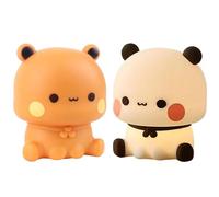 NAVESO Bubu Dudu Luz Nocturna Infantil Panda, Luz Nocturna Infantil Recargable, Lampara Bebe Noche con 3 Modos de Brillo para Sala de Estar, Sala de Niños, Dormitorio