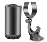 NAVESO Calefactor Coche Portátil de 12V 150W, Calentador de Coche PortáTil, Coche Descongelador Desempañador, 2 En 1 Calefacción Coche con Calefacción y Ventilador de Refrigeración, Rotación 360°