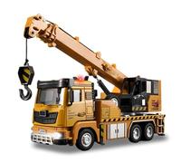 NAVESO Camion Grua Juguete, Gruas de Juguete para Niños, 1:40 Metal Camión Niños, Juguete de Vehículo de Construcción con Luces y Sonidos, Camion Grua, Camiones de Juguete Regalo para Niños 3+ Años