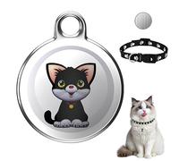 NAVESO Mini GPS Tracker Gato Perro Gato Gato Rastreador Sin Suscripción, Gato Pequeño Gps con Collar, Rastreador de Mascotas para Gatos Perros Llave Hebilla de Localización en Tiempo Real IP65