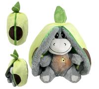 NAVESO Peluche Que Respira, Peluche Burro Que Respiras, 4 Modos Peluch-e Antiestres, Peluch-e Que Respira para Ansiedad con Luz, Música, Respiración, Respiración con Luz, Relajación (Aguacate)