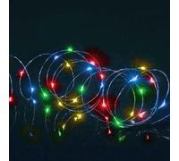 Navidad 100 Micro Brillo Batería Temporizador Luces LED Interior / Multicolor