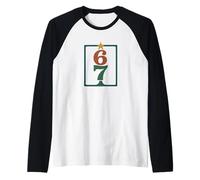 Navidad 67 Funny Gen Alpha Meme Zoomer Memes 6 7 Camiseta Manga Raglan