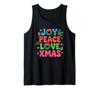 Navidad Alegría Paz Amor Navidad Vacaciones Animación Festivo Camiseta sin Mangas