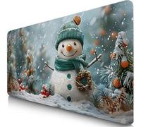 Navidad Alfombrilla Ratón XXL 1000x500x3mm Mouse Pad Grande Gaming Muñeco De Nieve Alfombrilla Escritorio con Base Antideslizante, Precisión y Velocidad en Juegos, Mousepad para Ratón y Teclado F0-207