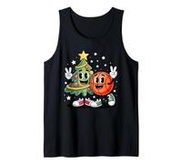 Navidad Árbol Baloncesto X-Mas Cesta Aro Jugador Camiseta sin Mangas