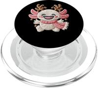 Navidad Axolotl Reno Kawaii Winter Cheer PopSockets PopGrip para MagSafe