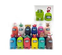 (Navidad B) 12pcs Navidad Entre Nosotros Figura de Acción Crewmate Impostor Juego Coche Decoración de escritorio