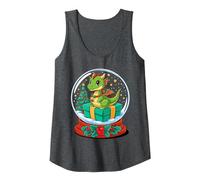 Navidad Bola de Nieve Dragón X-Mas Dragones Camiseta sin Mangas, Mujer, Jaspeado Oscuro, XXL