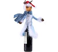 Navidad Botella de Vino Tinto Bolsas de Cubierta Regalo de Vino Para Navidad Mesa de la Cena Decoracion Fiesta en Casa Decoracion (reno-b)