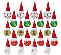 Navidad Broche Pin de Aleación - Paquete de 20 Broches - 4 Diseños Diferentes - Lindo Ropa Accesorio, Hogar Decoración, Brooch Regalo Niños Niñas