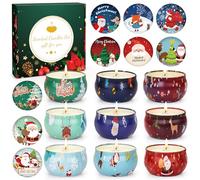 Navidad Candle Velas Aromáticas de Cera de Soja, Juego de velas perfumadas para mujeres, juego de velas de aromaterapia, cera de soja, aroma para aliviar el estrés, velas de té 9Pcs