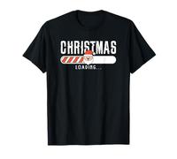 Navidad Cargando Holiday Cheer Santa Jolly Winter Camiseta