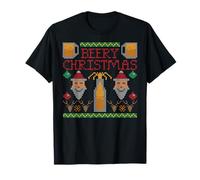 Navidad Cerveza Feliz Cerveza Navidad Santa Claus Vacaciones Camiseta