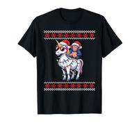 Navidad Chimpancé Unicornio Gafas De Sol Chimpancés Camiseta