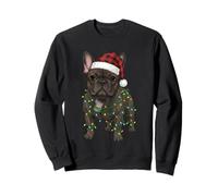 Navidad Chocolate Frenchie Perro Blanco Bulldog Francés Sudadera