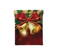 Navidad Cinta Roja Campanas Doradas, Squeeze Top Wallet Bolsa de Almacenamiento para Mujer Monedero pequeño Bolsa de Cambio