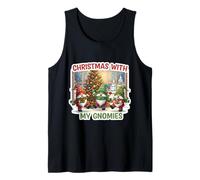 Navidad con mis gnomos Divertidos gnomos Amigos tripulación diversión grupal Camiseta sin Mangas