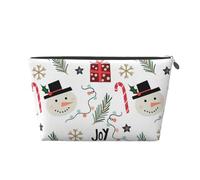 Navidad con muñeco de Nieve, Bolsa de artículos de tocador Bolsa de Maquillaje Bolsa de cosméticos Bolsa de artículos de tocador de Viaje portátil