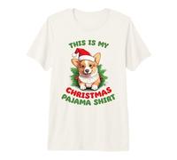 Navidad Corgi Este Es Mi Pijama Navideño Camiseta Premium